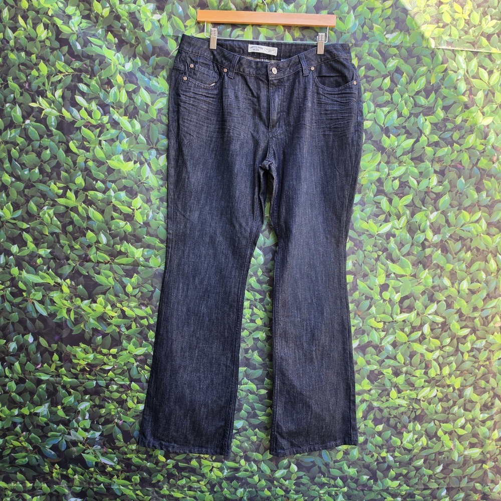 Canyon River Blues Women's 16 Bootcut Jeans Dark Wash Stretch Modern Fit Denim